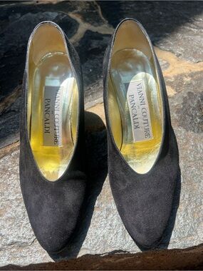 Vanni Couture Pancaldi Black Suede Women's Heels